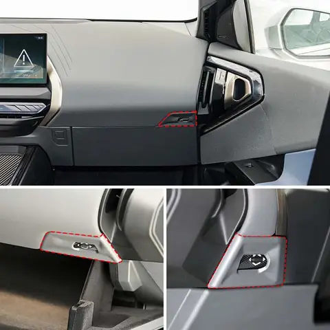 2x ABS 플라스틱 카본 파이버 자동차 대시보드 측면 에어벤트 조절 프레임 BMW X3 G45 2025+ LHD 자동차 액세서리에 적합