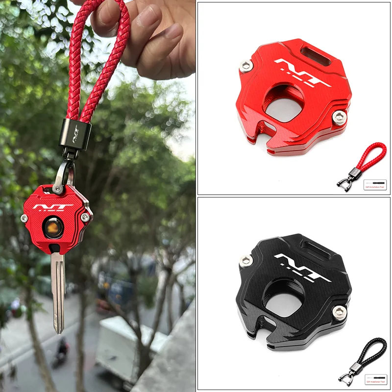 For HONDA NT1100 NT 1100 DTC 2021-2024 Motorcycle CNC Alumiunm Accessories Key Cover Shell Case Protection & Keychain Keyring