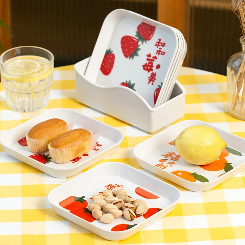 Kitchen Waste Dish Set Fruit Spit Bone Plate Meal Desktop Garbage Storage Tray Dinner Table Dinner Small Peel Kitchen Tableware