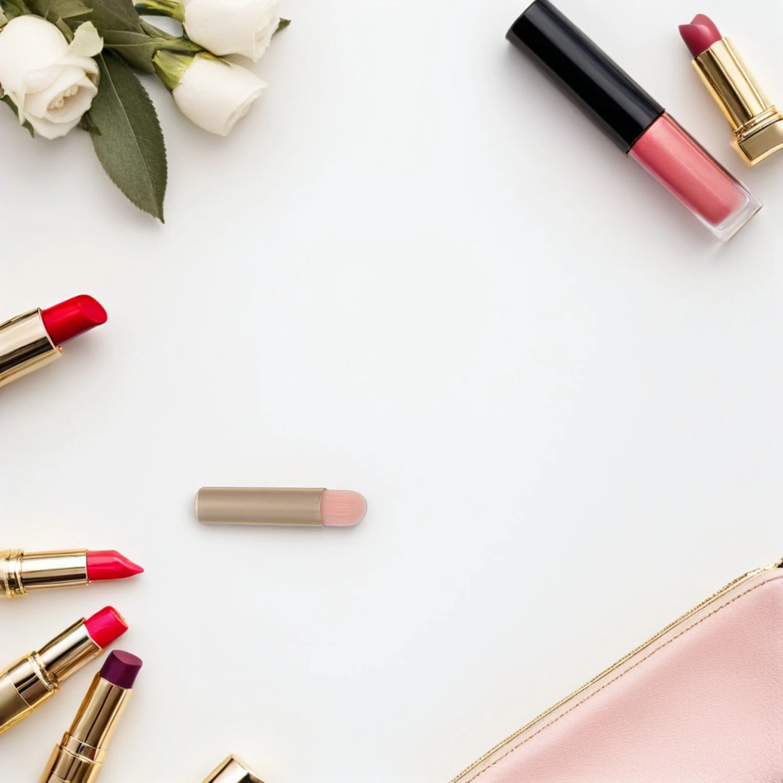 Set di mini pennelli per trucco da 12 pezzi: applicatore portatile multiuso per correttore per occhi eyeliner per labbra per setole morbide compatte da viaggio