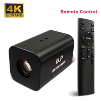 ELP 12X Zoom HDMI USB Camera H.264 1080P 60fps Webcam, UHD 4K Autofocus/ Manual Zoom Camera with Infrared Remote Control