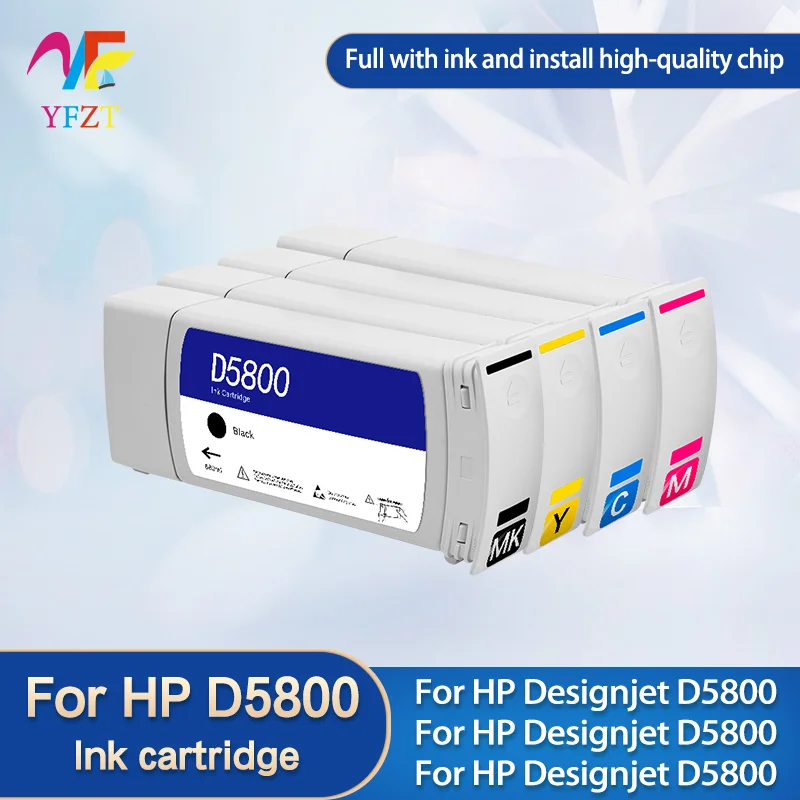 

For HP D5800 compatible ink cartridge For HP Designjet D5800 printer 4 Colors ink cartridge C4930A C4931A C4932A C4933A
