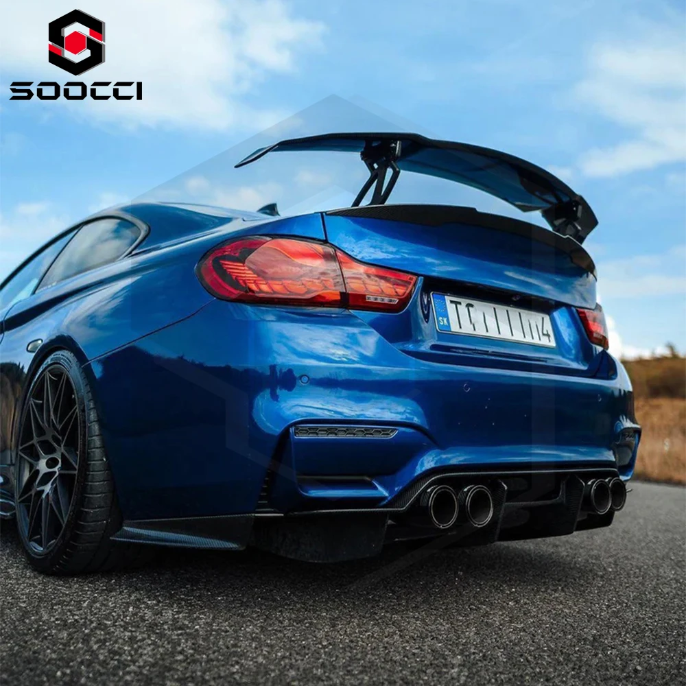 Carbon Fiber V Style Rear Spoiler for M3 F80 M4 F82 F83 Trunk Lip Splitter Performance Body Kits Body Kits 2014-2019
