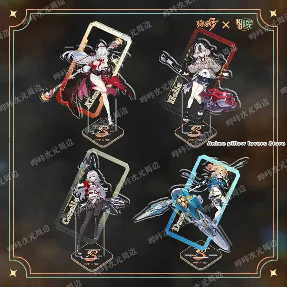 

Game Honkai Impact 3 Erdos Helia Kiana Kaslana Ataegina Bianka Acrylic Stand Figure Model Cosplay Desktop Decor