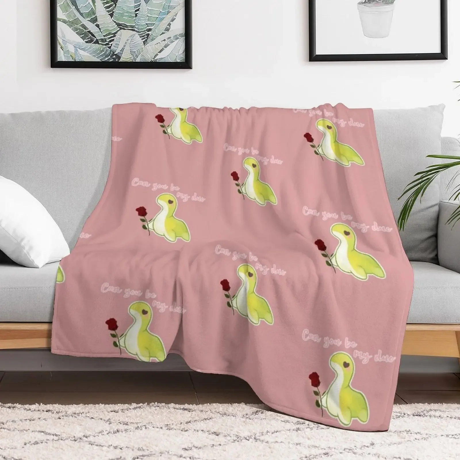 Cute Nessie (Can you be my duo), from Apex legends Throw Blanket Custom Furrys Loose Vintage Blankets