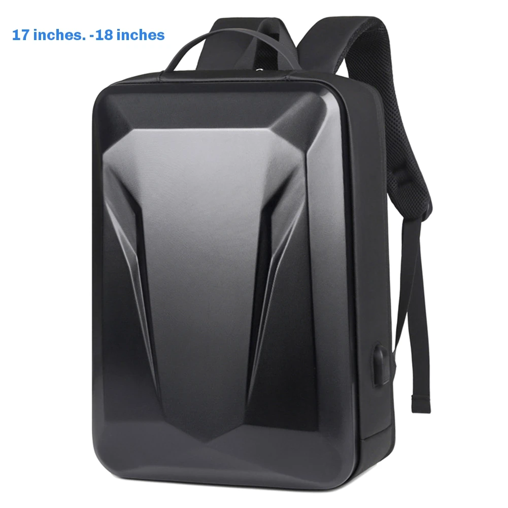 Anti-Theft Hard Shell Laptop Backpack Waterproof Travel Backpack Slim Gaming Computer Bag with Lock Black 17-18Inch