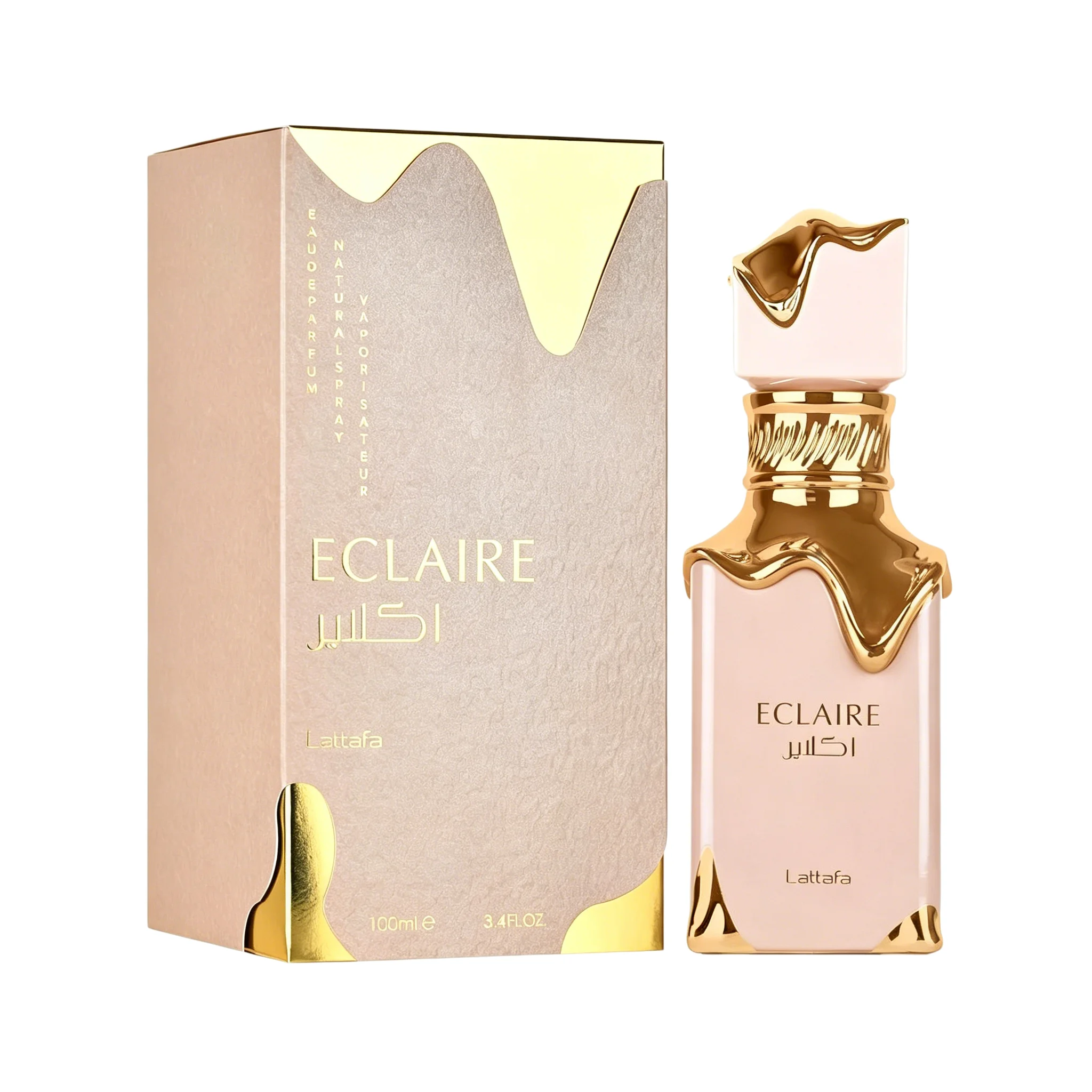 Lattafa Eclaire - Vanille, Caramel, Sucré, Floral - Eau de Parfum Parfum longue durée pour femmes, 3,40 onces/100 ml
