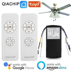 QIACHIP Wifi Fan Light Smart Switch Ventilador de techo Controlador de velocidad de ventilador ajustable para Alexa Google Home