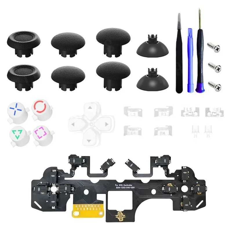 BTLIFE-Ergonomic Micro-Switch Tactile Clicky Hair Trigger Kit+ BDM-030/040/050 For PS5 Controller Joystick Cap 12 Key Click B