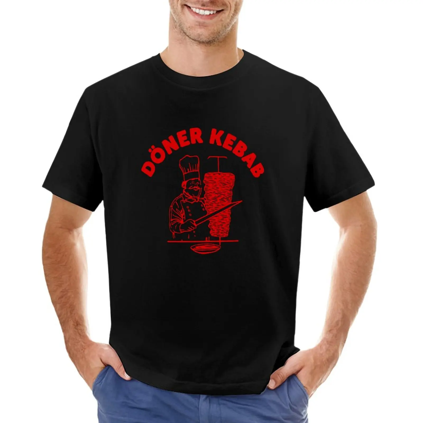 New humor tee shirt black D?NER KEBAB T-Shirt Blouse black t shirt Short sleeve tee Aesthetic clothing Men t-shirts graphic top