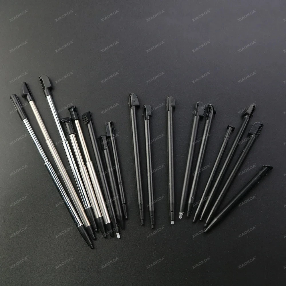 1pcs Black Plastic Stylus Touch Screen Metal Telescopic Stylus Pen For 2DS 3DS New 2DS LL XL New 3DS XL LL For NDSL NDSi NDS Wii