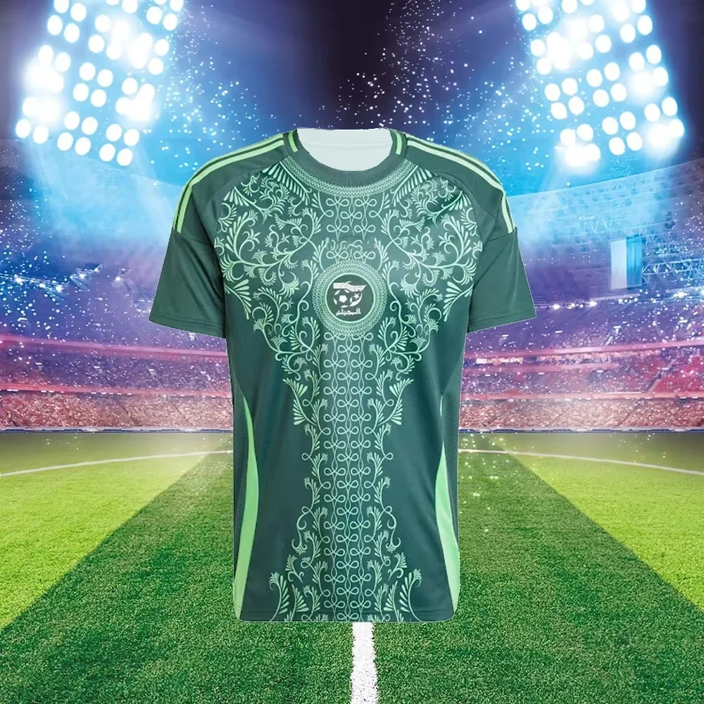 

2025 New Algerian Football Kit Fans 3d Printed T-shirt Suitable for Adults Breathable, Loose and Comfortable Quick Drying
