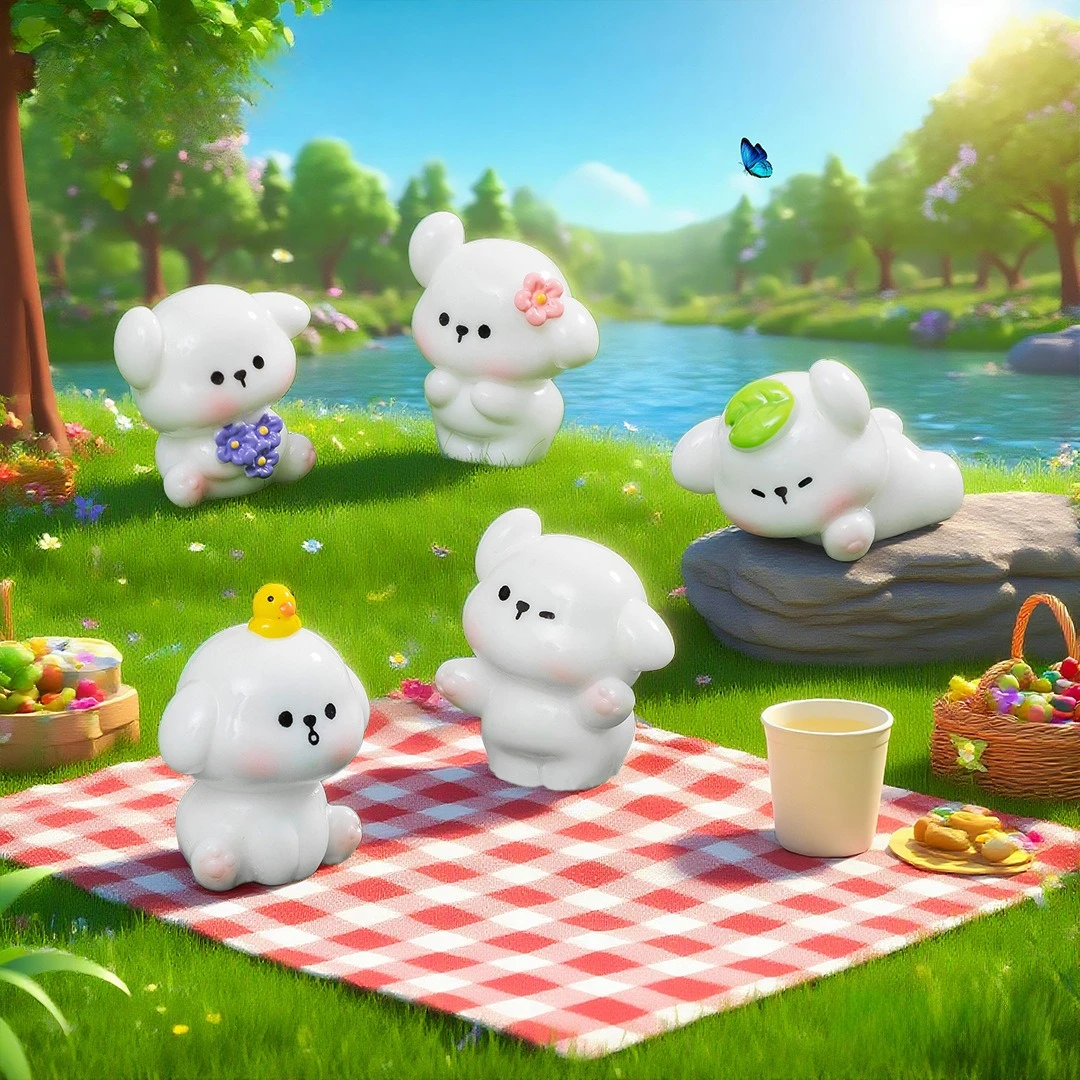 Patung Anjing Mini Lucu Dekora - Desk Setup Nature ulasan dan harga
