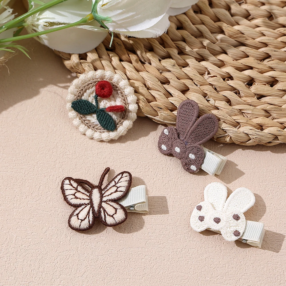 4Pcs/set Kids Sweet Cartoon Butterfly Rabbit Hair Clip Fashi