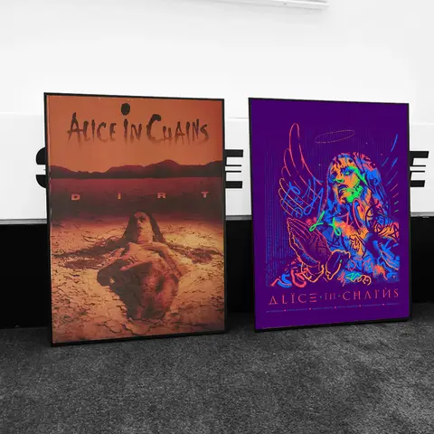1 st retro musik Alice in Chains affisch papperstryck hem vardagsrum sovrum entré bar restaurang café konstmålning dekoration 10 best sales Alice i Underlandet dekorationer - №6