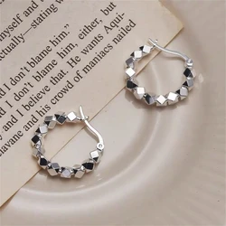 925 Sterling Silver Hot Sale hoop Earrings Simple Light Luxury Temperament Exquisite Hot Semale Sexy Jewelry Gift