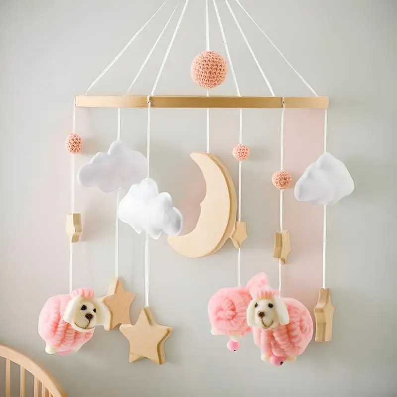 Babymobiel voor wieg kinderkamer wieg hanger muzikaal draagbaar Boheems wiegmobiel voor 0-3 jongens en meisjes kinderwagen