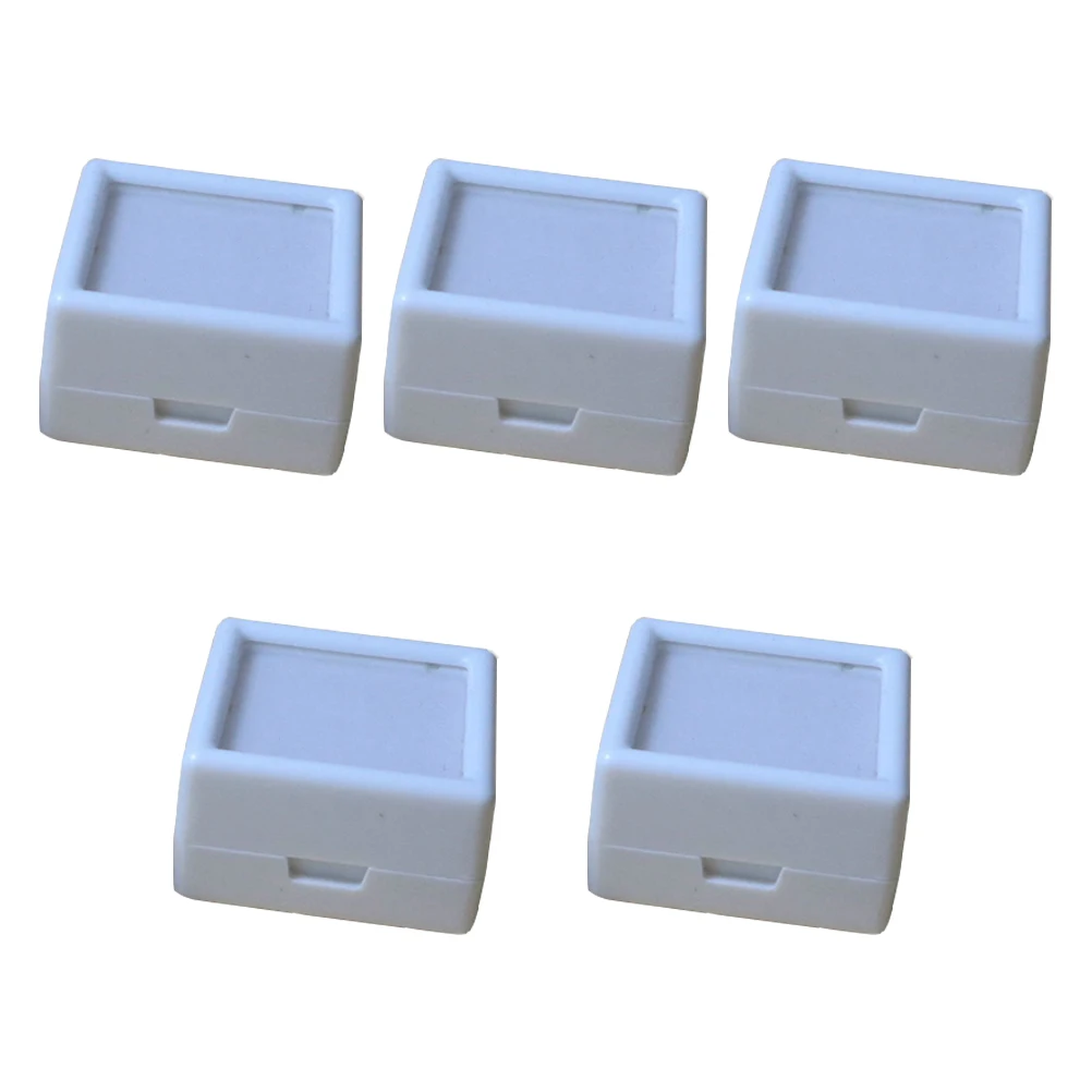 

5Pcs Jewelry Box Loose Ring Display Storage Gems Jar Gemstone Exquisite Design Soft Foams Protection nament Gift