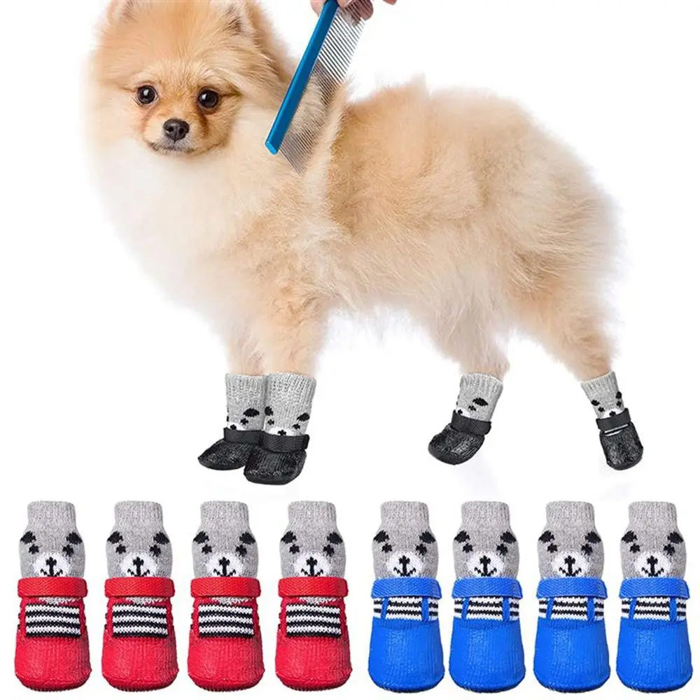 Warm Breathable Puppy Anti-Slip Rain Boots Chihuahua Pet socks Pet Shoes Dogs Cats Footwear Pet Booties