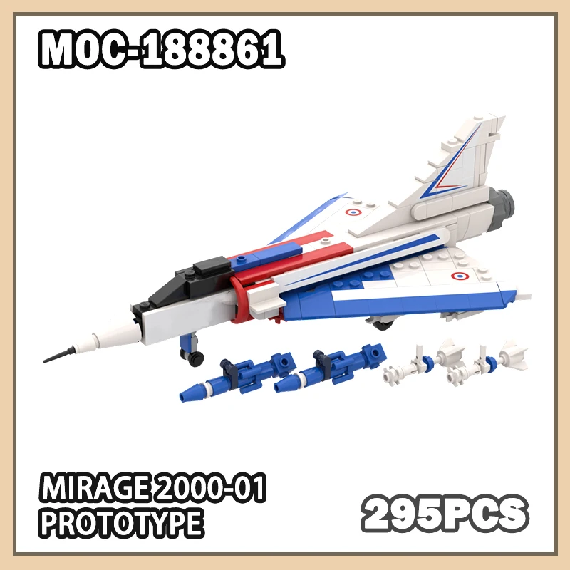 

MOC-188861 Military War Series Mirage 2000-01 Prototype Building Block Model Brick Set Creative Adult Gifts Miniature DIY 295PCS
