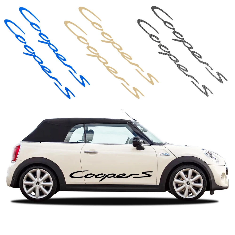 For Mini Cooper S JCW R55 R56 R60 R61 F54 F55 F56 F60 Countryman Car Body Side Sticker Decoration Decals Vinyl Strip Waterproof