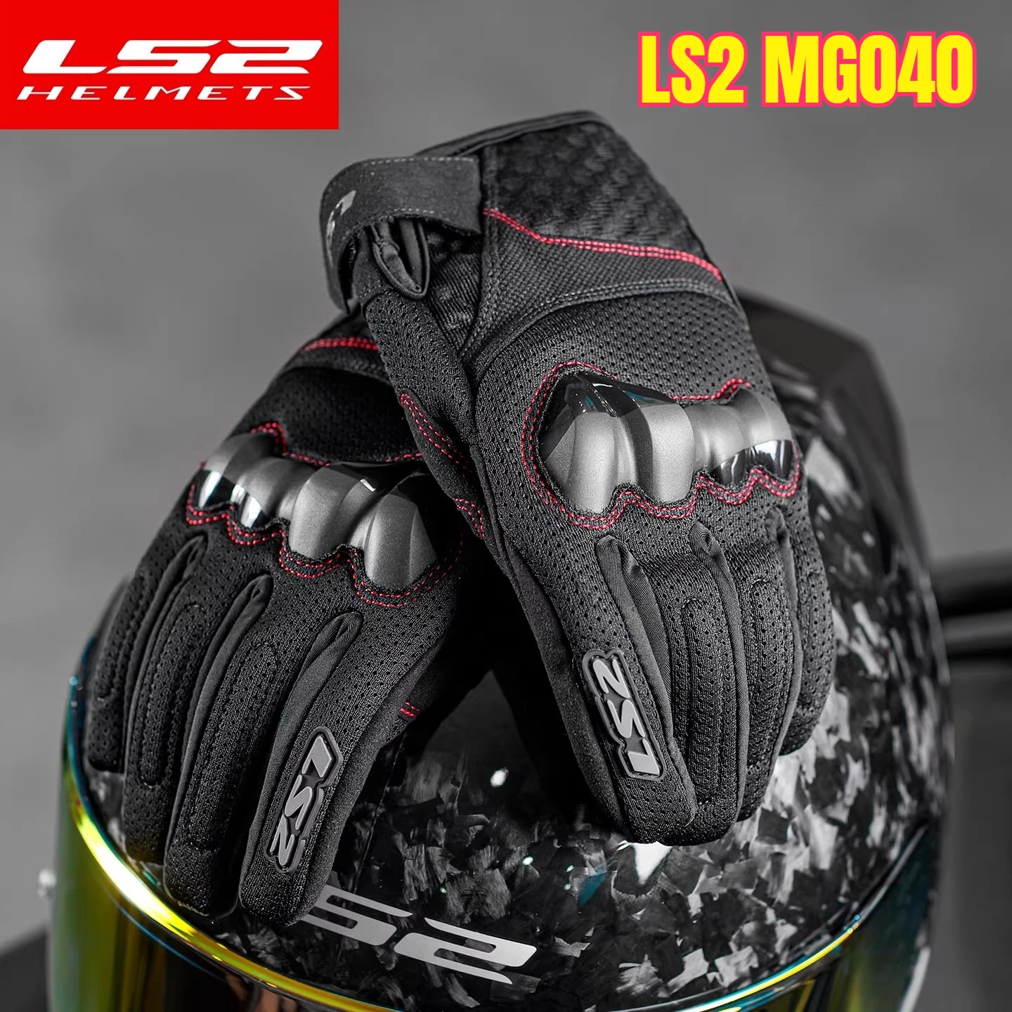 

LS2 MG040 Summer Motorcycle Gloves EUR CE Certification Gloves Motorbike Breathable Anti-slip Ls2 Guantes Para Moto Riding gant