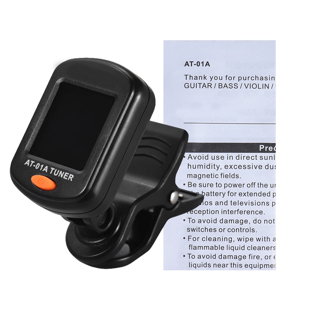 

Guitar Tuner Clip-On Adjustable Modes Professional Electronic Tuner For Bass Ukulele Violin Multiple Use Instrument Accessory