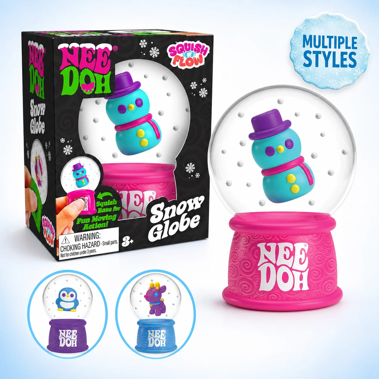 2026New Product NeeDoh Squish Flow Snow Globe Crunch Crunch Stress Relief Toy Squeeze Toy Nice Cube Sensory Toy for Adults Gifts