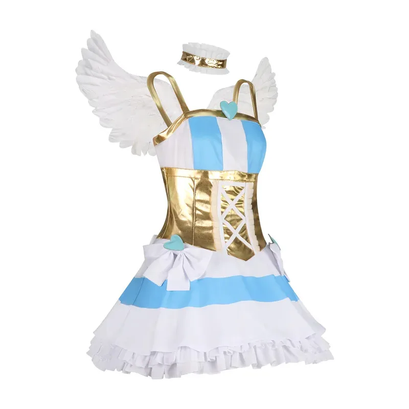 Anime Panty & with Garterbelt Cosplay Anarchy Stocking Costume Wig Halloween Party Suit eo]5