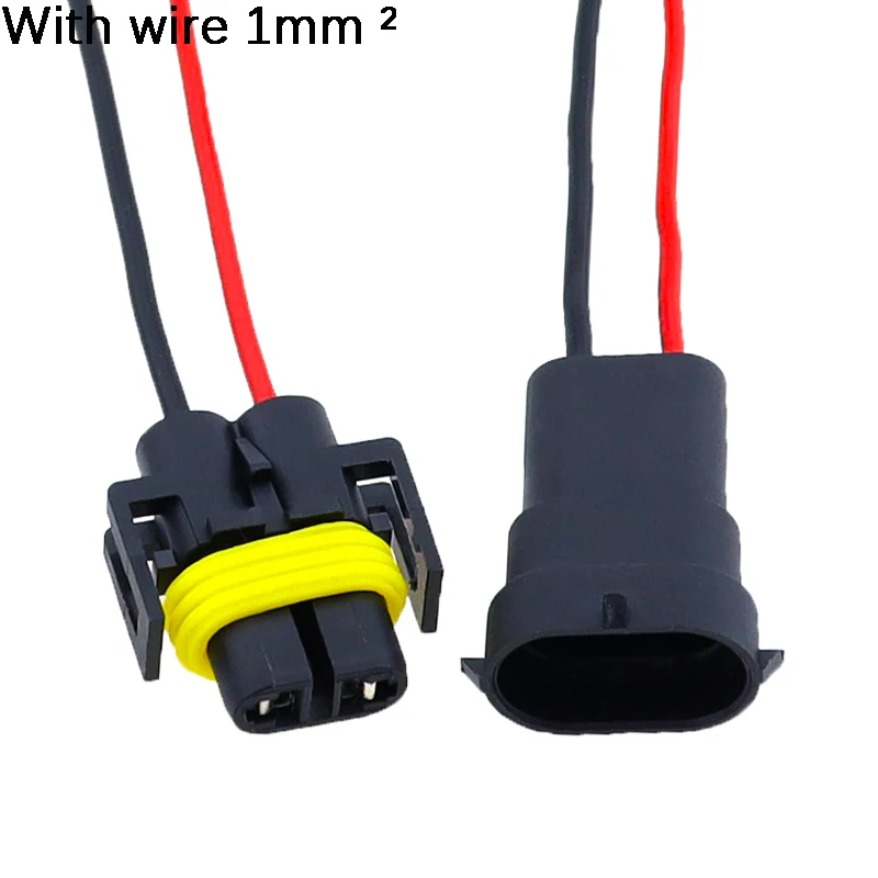 1 zestaw 2-pinowych adapterów H8 H11 Wiązka przewodów Samochodowe złącze przewodu z kablem 20 cm Do reflektorów HID LED Żarówka światła przeciwmgielnego