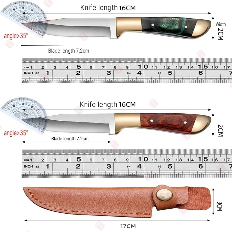 Stainless Steel Boning Knife Meat Cleaver Fruit Peeling Slicing Knife Meat Knife Roasted Whole Lamb Steak Knife with Knife Cover