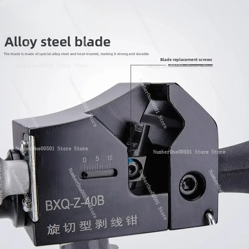 Rotary Cable Stripper Wire Skin Removal Tool Multi Function Fiber Optic Stripping Pliers Precision Electrician Tool