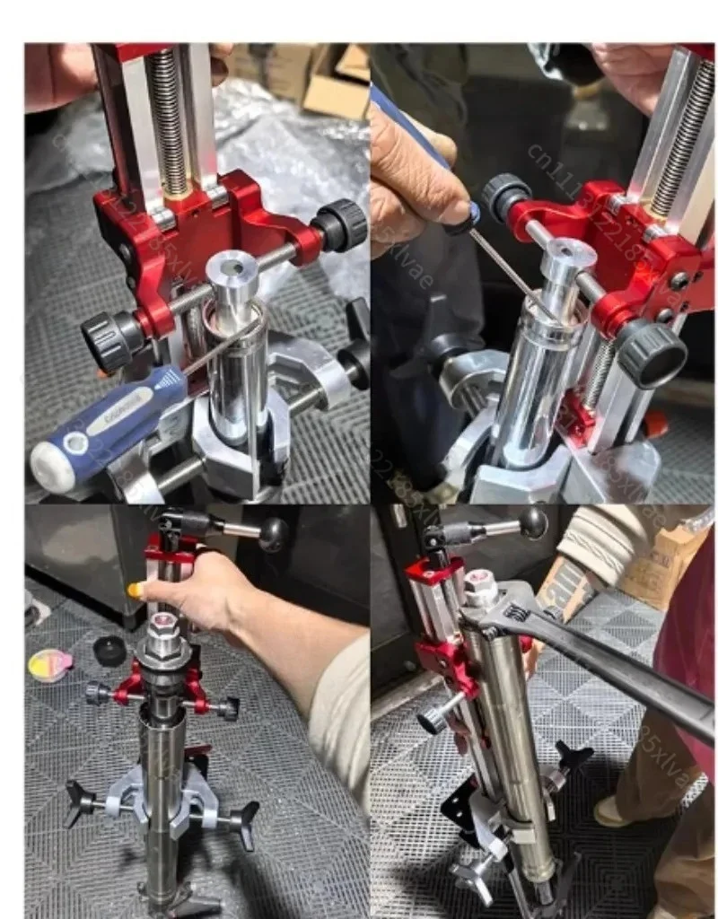 Motorcycle Front Shock Absorber Stand Universal Fixed Fixture With Measuring Ruler For Road Off-Road Scooter Repair