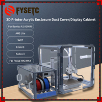 FYSETC 3D Printer Acrylic Enclosure Dust-proof Display Cover Visible Transparent With LED And Filter Enclosure For Bambu Prusa