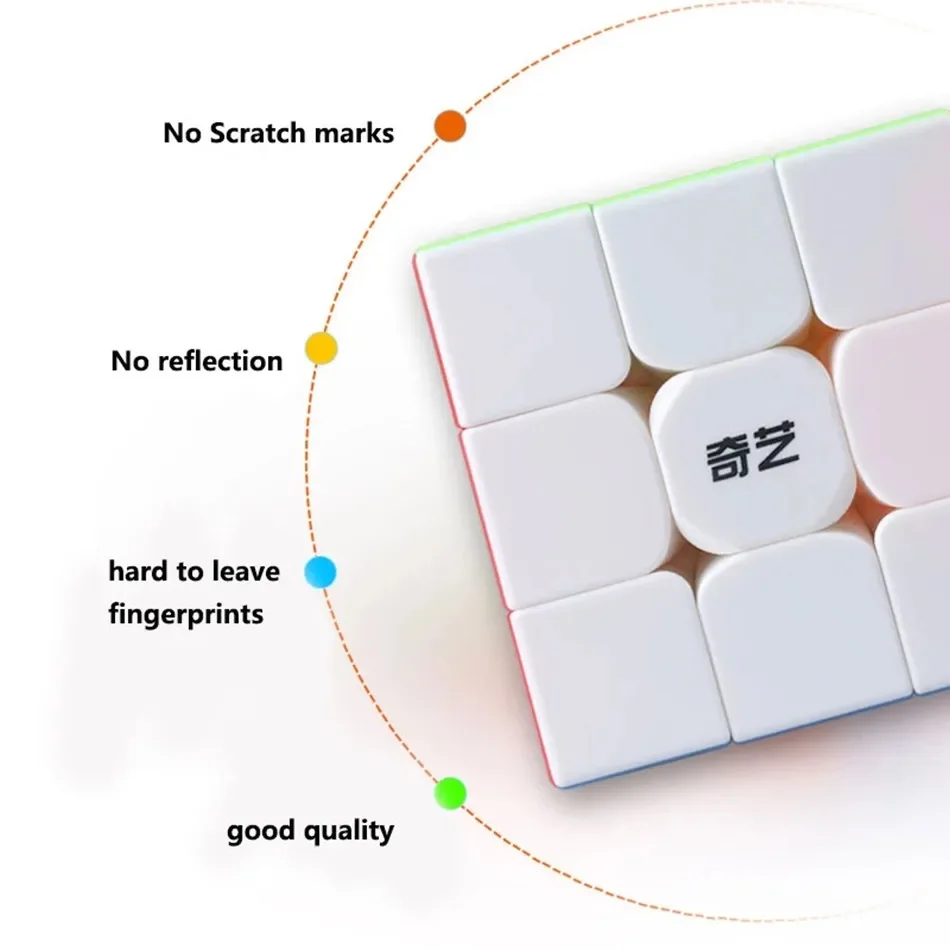 QiYi-Stickerless Magic Cube Toy, Speed Cube, Cubos Antistress, Aprendizagem Educacional, Puzzle Cubes, 3x3x3, 90mm, 9cm, grande