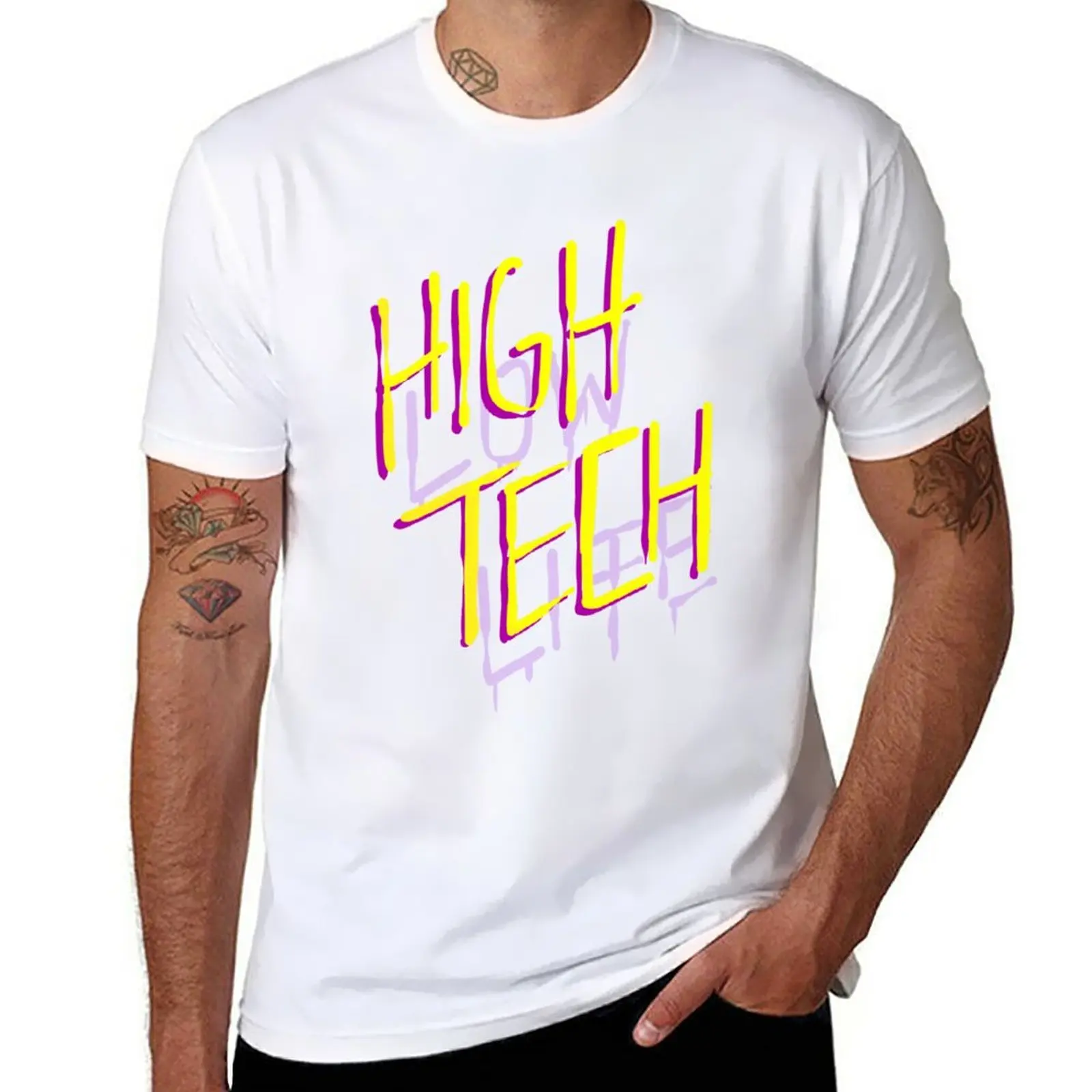 

New High Tech - Low Life (gold) T-Shirt sublime t shirt graphic t shirts kawaii clothes funny t shirts for men