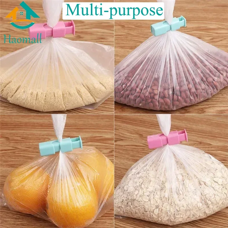 Protable Sealing Bag Clip Reusable Fresh Food Storage Tools Plastic Sealer Clamp Snack Bread Seal Bag Home Kitchen Storage Clips