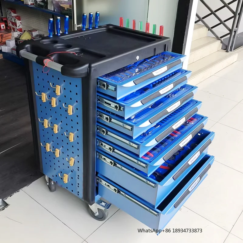 Professional Multifunctional Seven Drawer Automotive Mechanic Tool Cabinets 305 Pcs Large Capacity Heavy Duty for Auto Repair