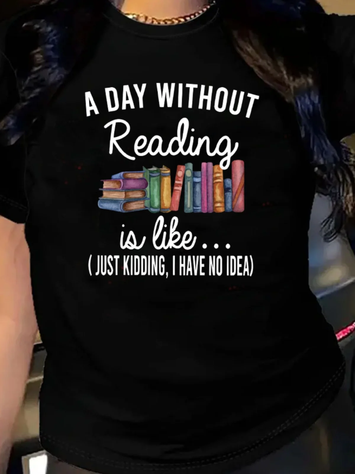 تي شيرت نسائي فضفاض من القطن بأكمام قصيرة وياقة مستديرة، رقيق للصيف، بتصميم عصري مطبوع للنساء الشابات #3