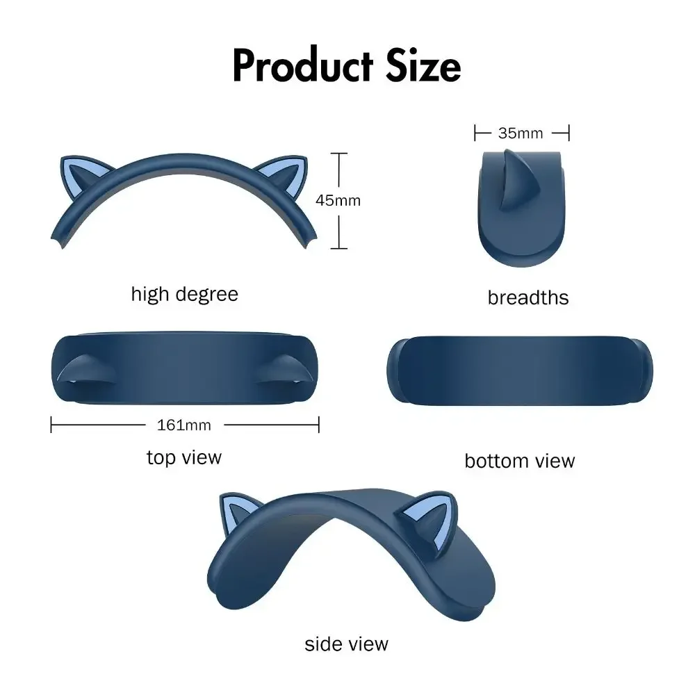 

Silicone Headband Cover Decorative lovely Cat Ears Design Headband Protector Suitable for AirPods Max Headphone Accessories