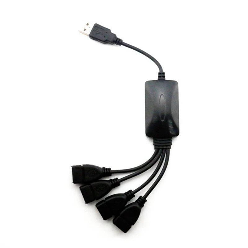 1 ذكر إلى 4 أنثى USB 2.0 تمديد كابل بيانات محول الطاقة محول مأخذ التوصيل محور USB فاصل الكمبيوتر