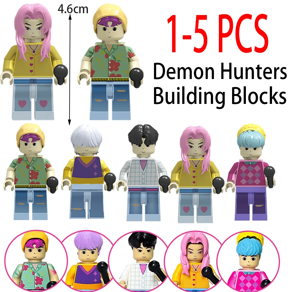 

anime Kpop Demon Hunters Mini Action Figure Building Blocks Toy Peripherals Desk Decoration Collection Toy Christmas Gift