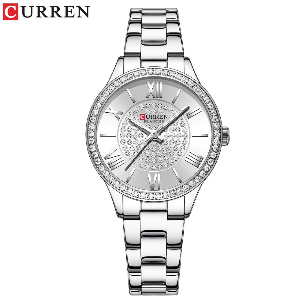 CURREN Women Watches Luxury Fashion Quartz Ladies WristWatch Stainless Steel Waterproof Girls Clock Gift Relogio Feminino