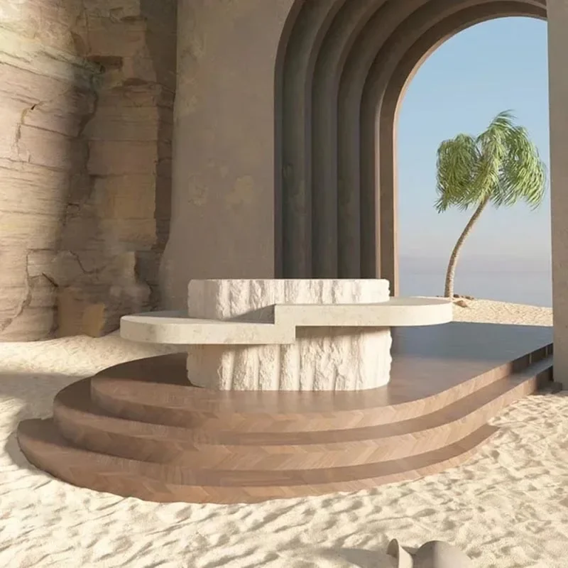 

Овальный эстетический журнальный столик, дизайн, белые входные журнальные столики, однотонные минималистичные вспомогательные украшения для гостиной Mesa