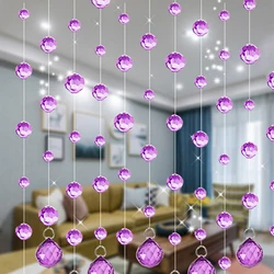 Curtain Wedding Festival Party Crystal Beads Decor Curtain Crystal Glass Bead Curtain European Living Room Bedroom Crystal Bead