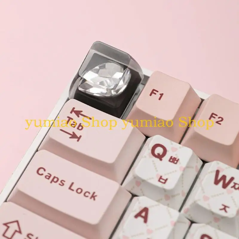587B High Gloss Resin Keycaps With Handmade for Light Transmission Keyboards