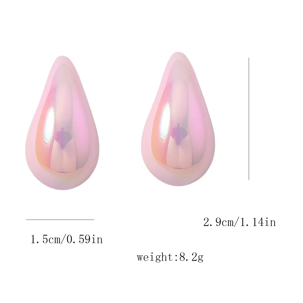 Three-dimensional Colorful Water Drop Shape Personality Transparent Earrings for Women Fashion Exquisite Sweet Party Accessories