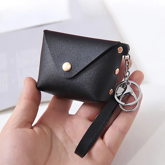 Brelok ze skóry Pu do kluczy Hasp kobiety mężczyźni torba typu worek etui portfel etui łańcuch portfel na klucze pierścień gospodyni brelok do kluczy organizator