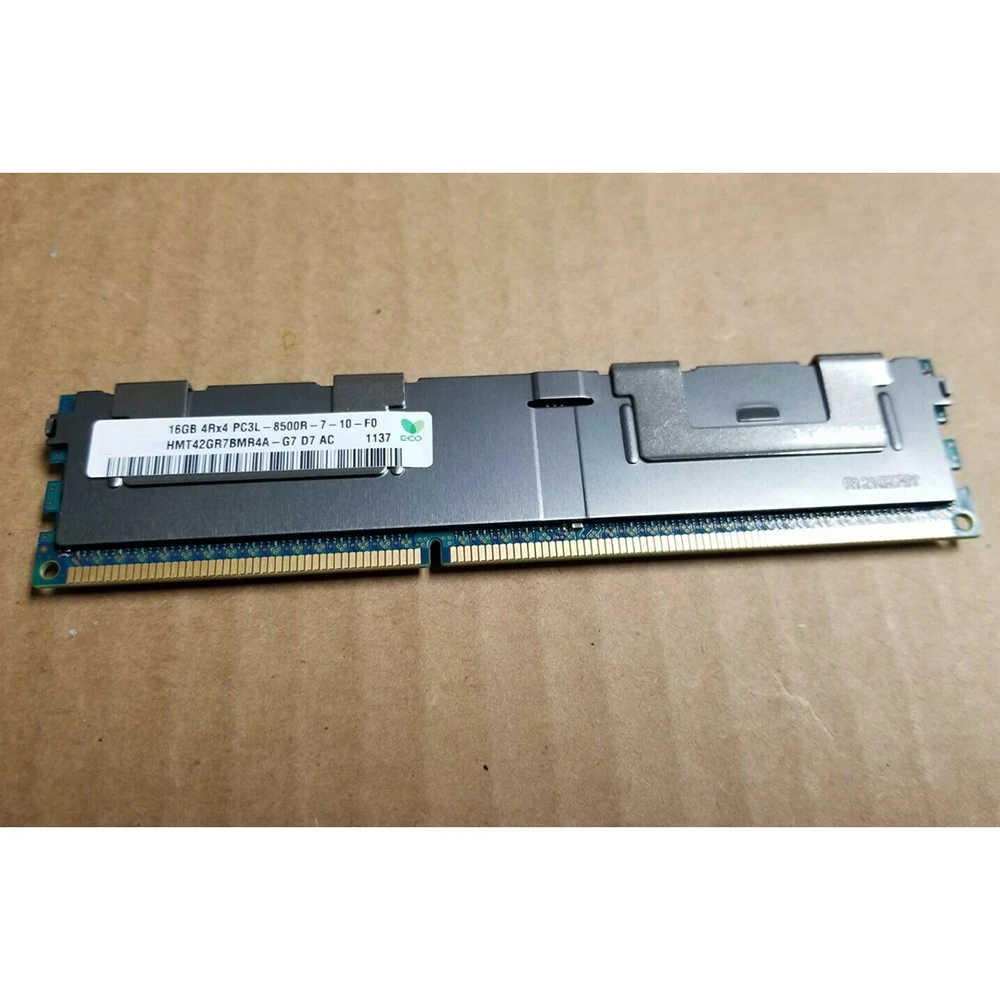 1 pcs 16G ECC REG PC3L-8500R HMT42GR7BMR4A-G7 RAM For SK Hynix Memory High Quality Fast Ship 16GB 4Rx4 DDR3L 1066