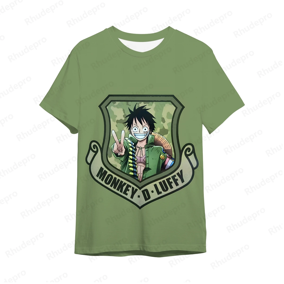 2024 New Men's One Piece Anime Monkey D. Luffy 3D Printing Role Play Women's And Children's Street T-shirts Unisex Oversized